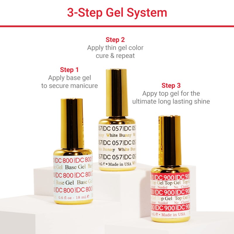 DAISY DND DND DC Gel Polish Set, Blue Collection, UV/LED Gel Polish and Air Dry Nail Lacquer, Matching Chip-Free Polish Duo, 255 Chasing Summer, 0.5 Fl Oz - Image 5
